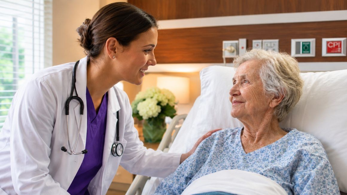 RMSC Homepage Image Image of doctor helping patient.